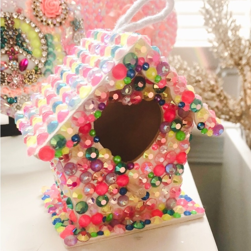 Colorful Crystal Birdhouse Decor 🩷🌈